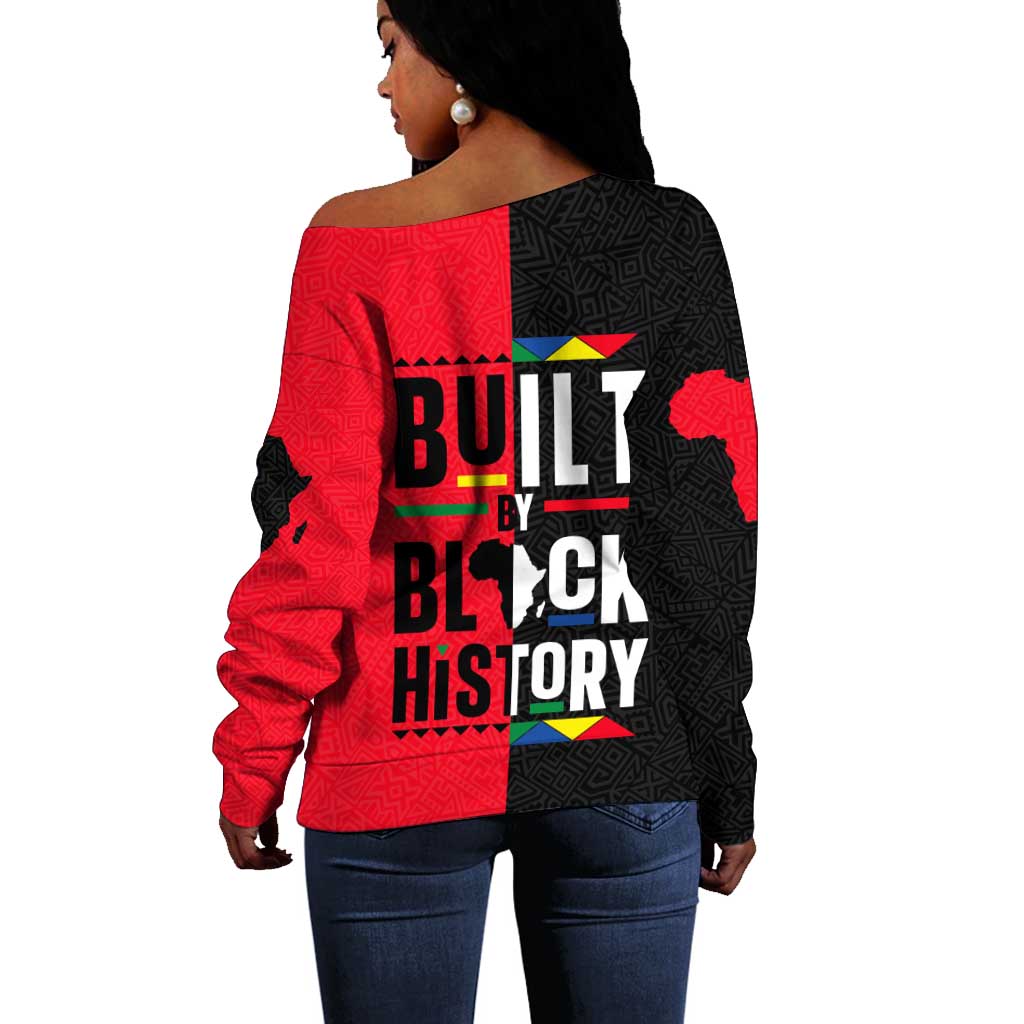 Built By Black History Off Shoulder Sweater DT02