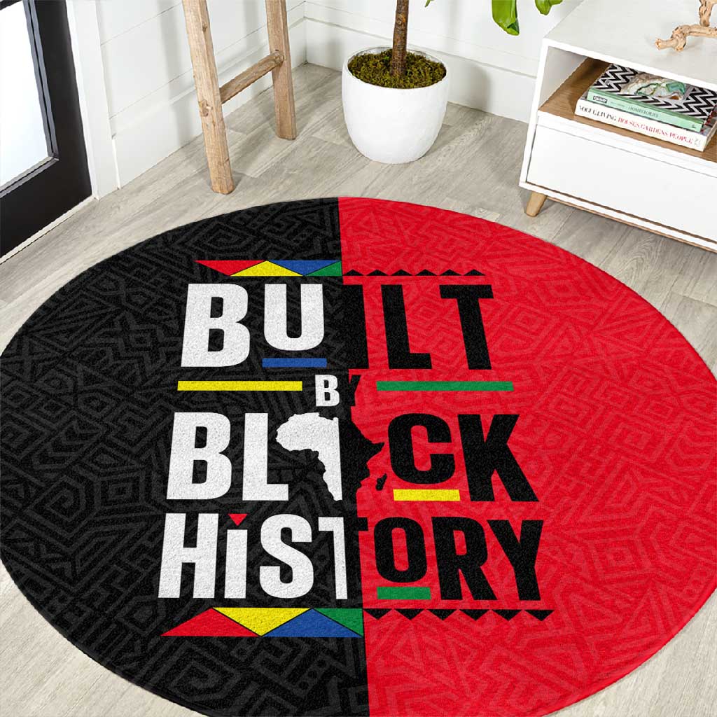 Built By Black History Round Carpet DT02