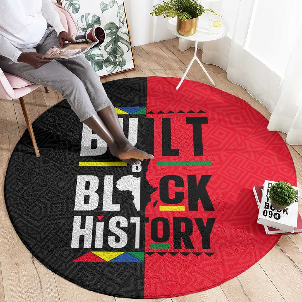 Built By Black History Round Carpet DT02