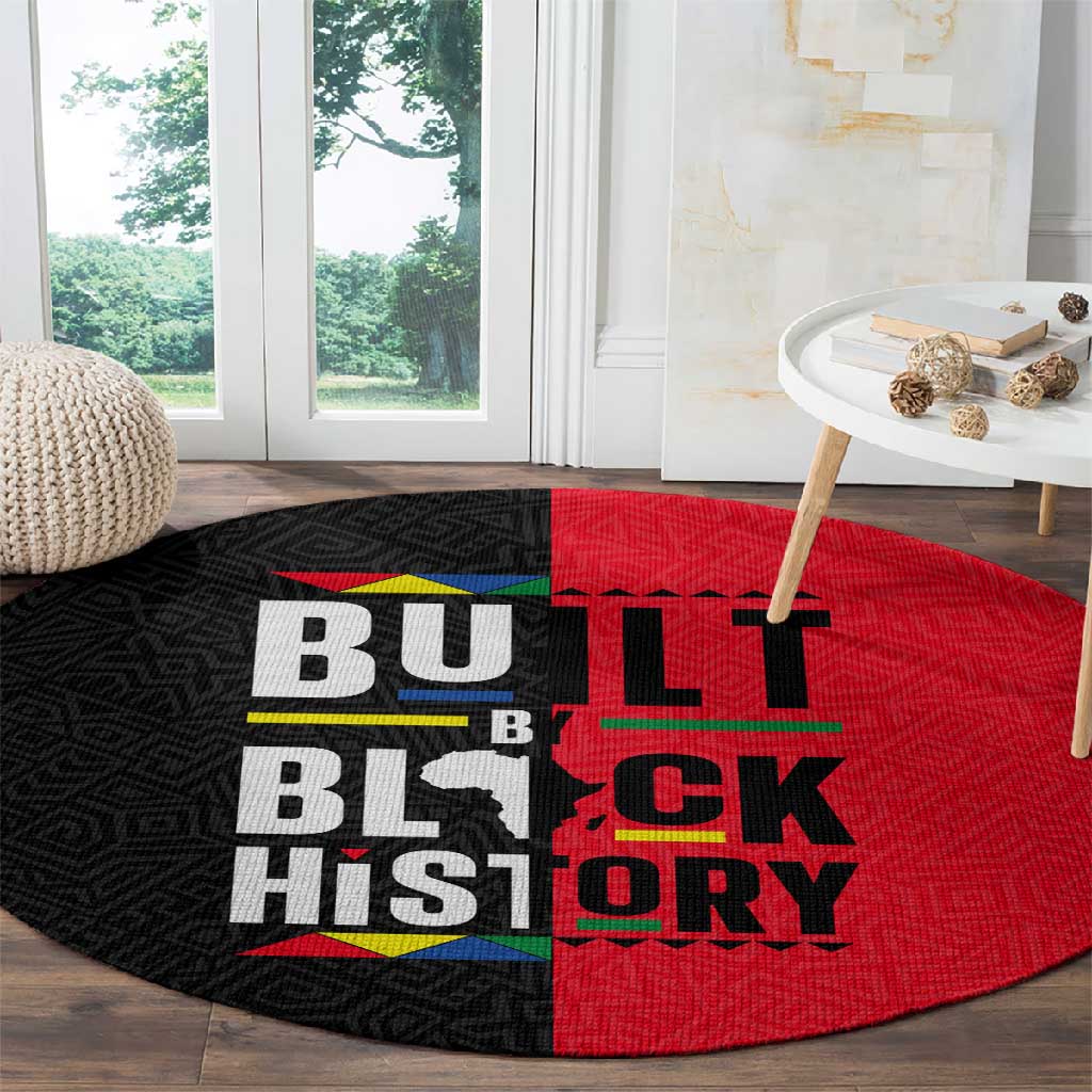 Built By Black History Round Carpet DT02