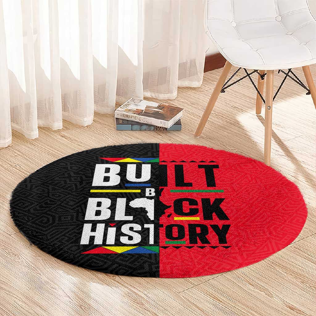 Built By Black History Round Carpet DT02