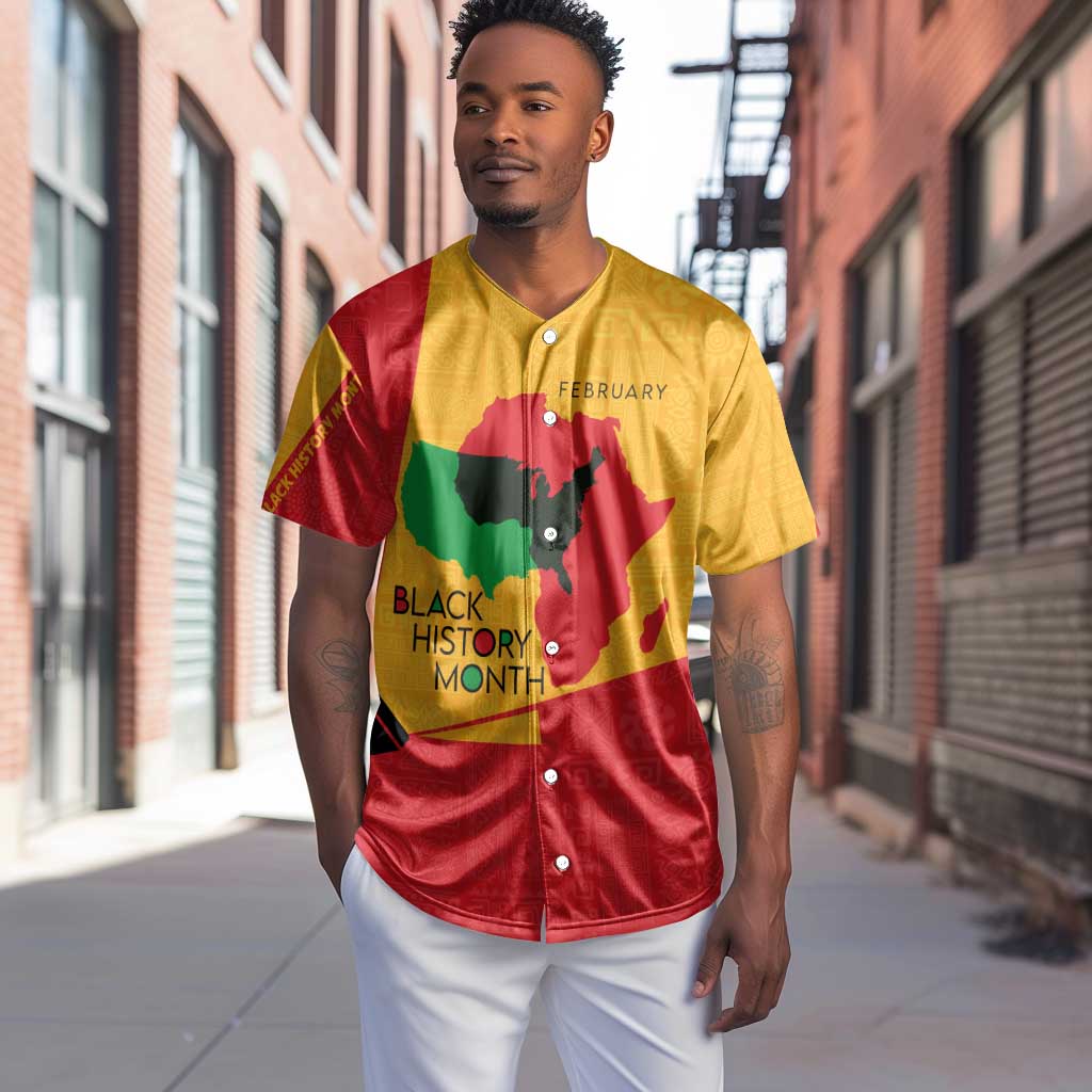 Black History Month Baseball Jersey - African February Design DT02