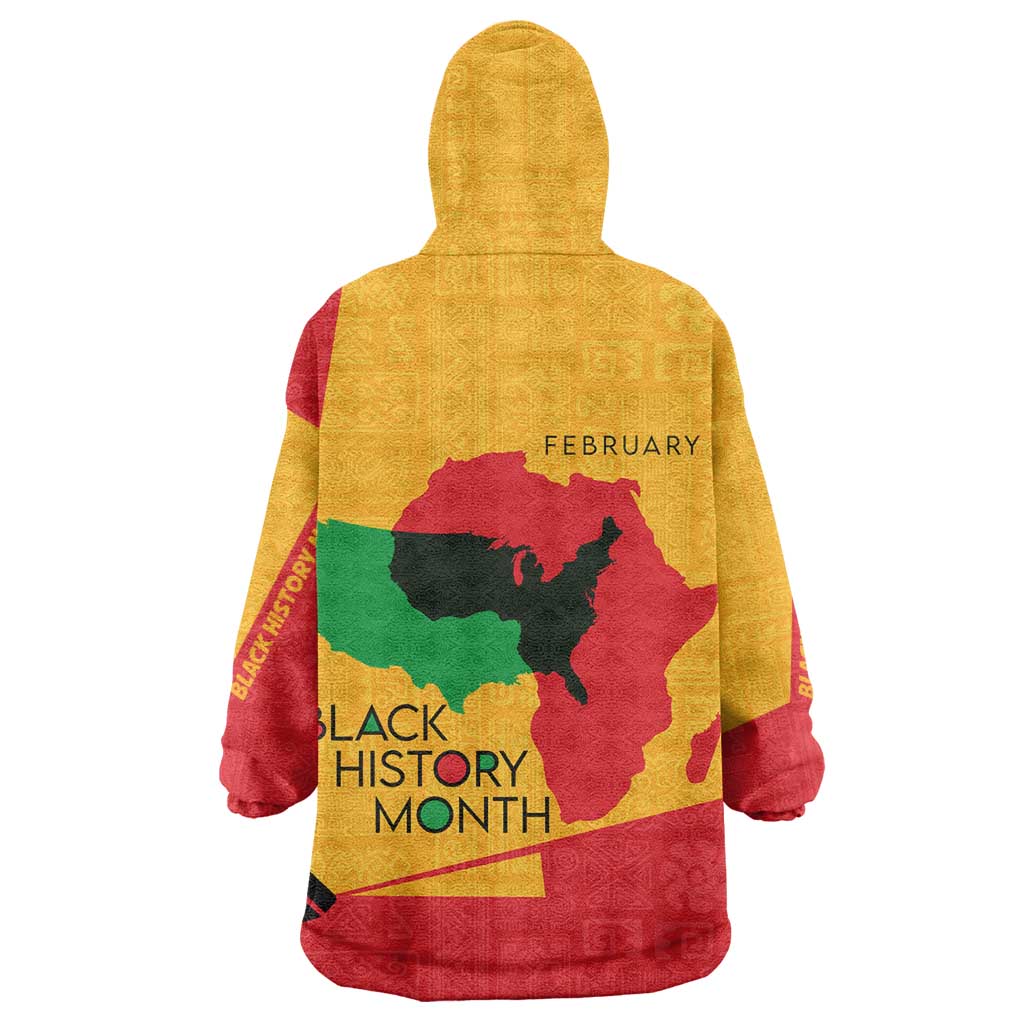 Black History Month Wearable Blanket Hoodie - African February Design DT02