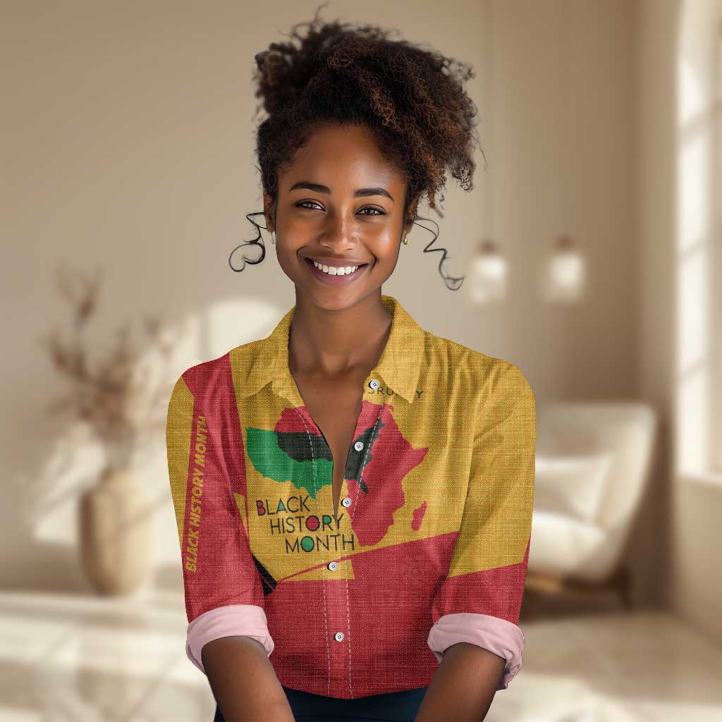Black History Month Women Casual Shirt - African February Design DT02