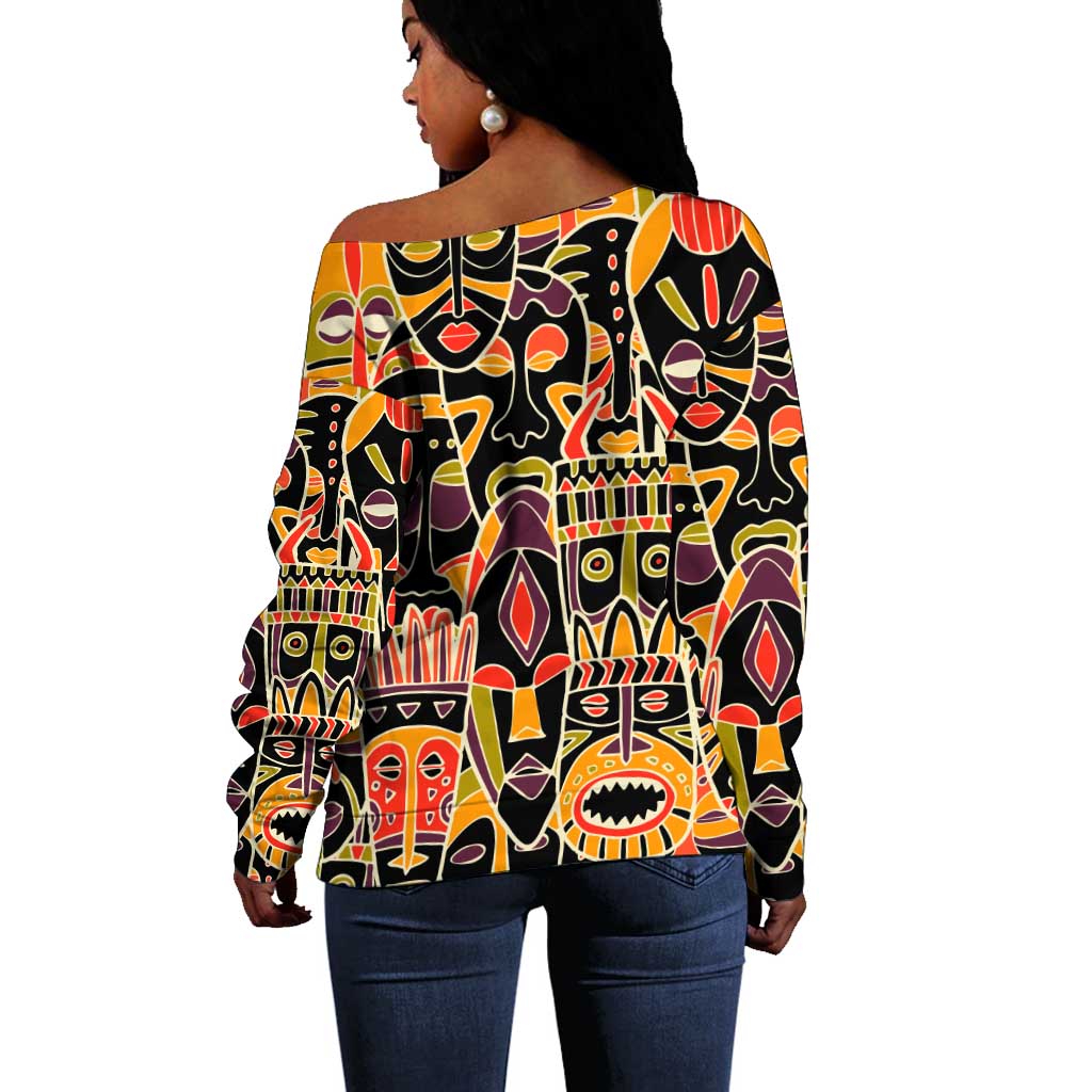 The Spirit of Africa Custom Off Shoulder Sweater DT02
