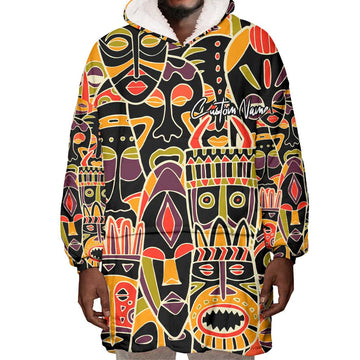 The Spirit of Africa Custom Wearable Blanket Hoodie DT02