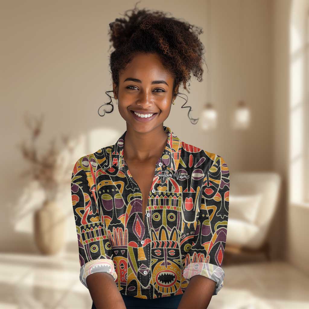 The Spirit of Africa Custom Women Casual Shirt DT02