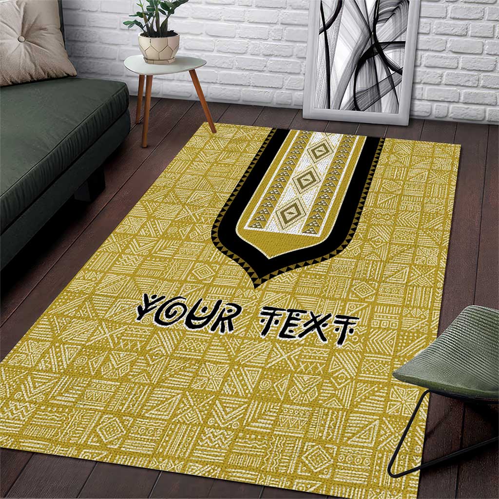 Personalized African Dashiki Area Rug - Mudcloth Style DT02
