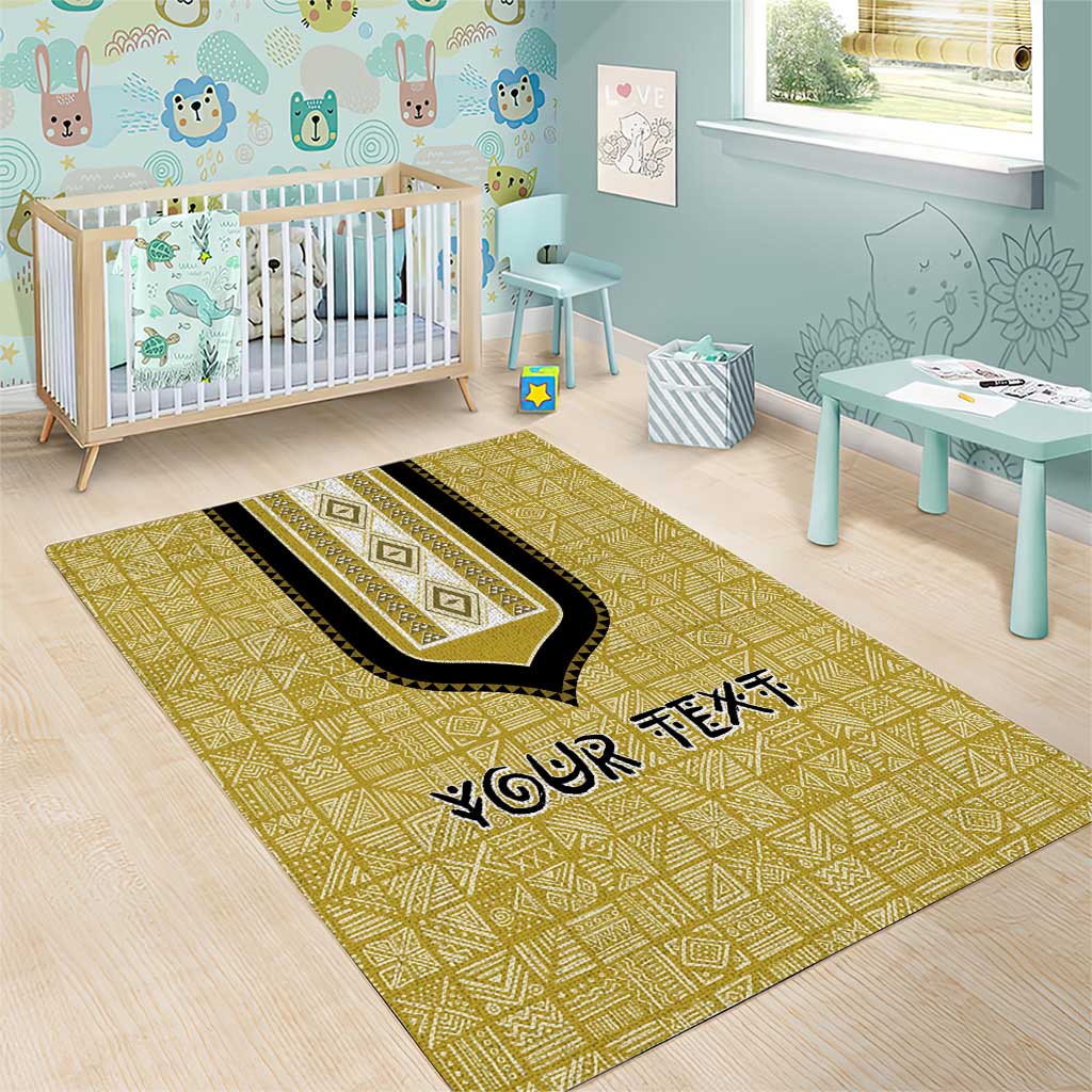Personalized African Dashiki Area Rug - Mudcloth Style DT02