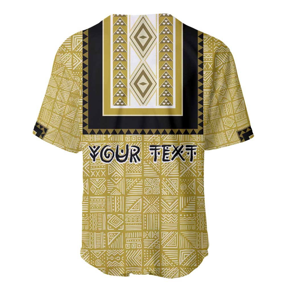 Personalized African Dashiki Baseball Jersey - Mudcloth Style DT02