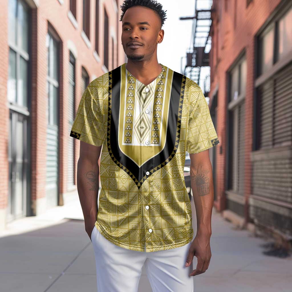 Personalized African Dashiki Baseball Jersey - Mudcloth Style DT02