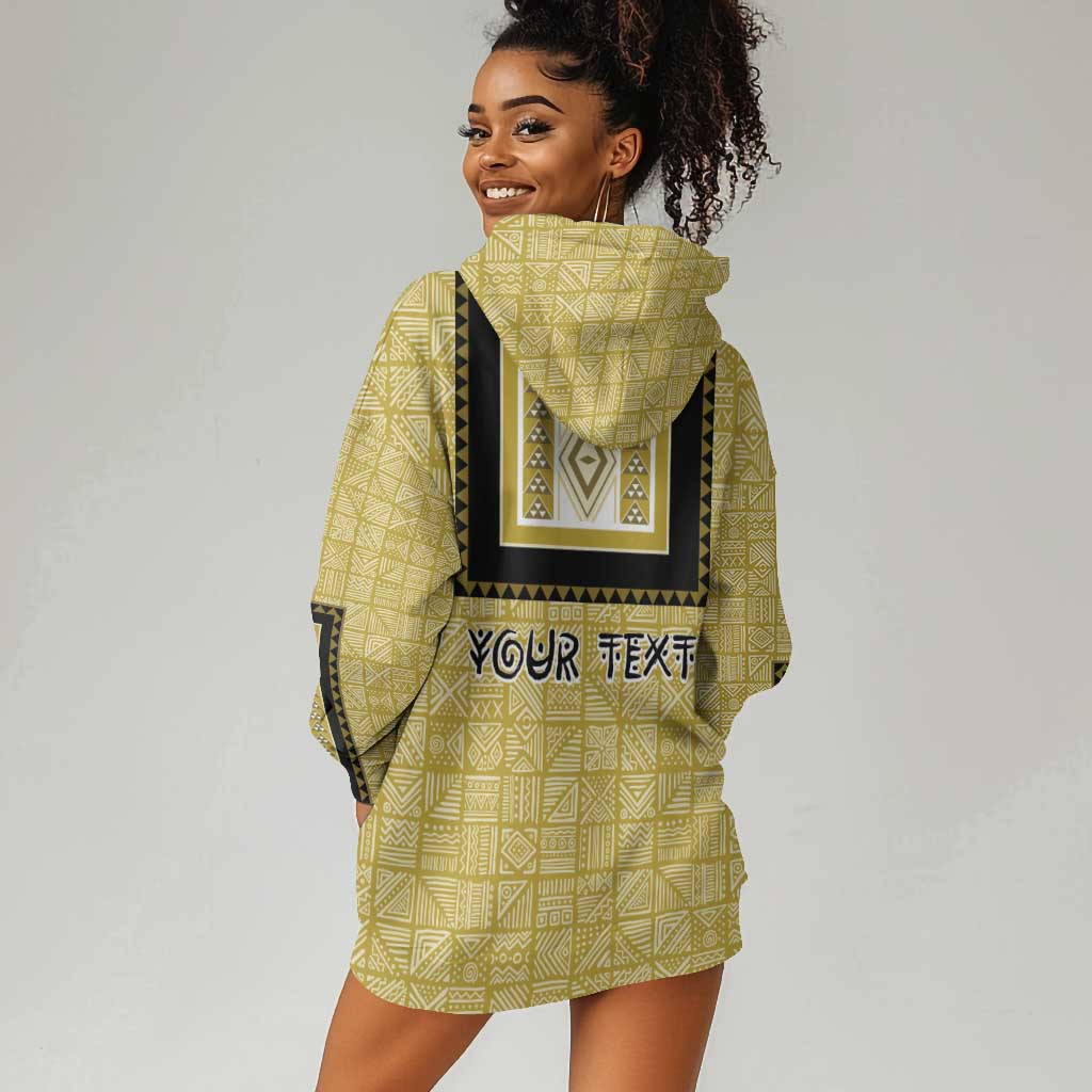 Personalized African Dashiki Hoodie Dress - Mudcloth Style DT02