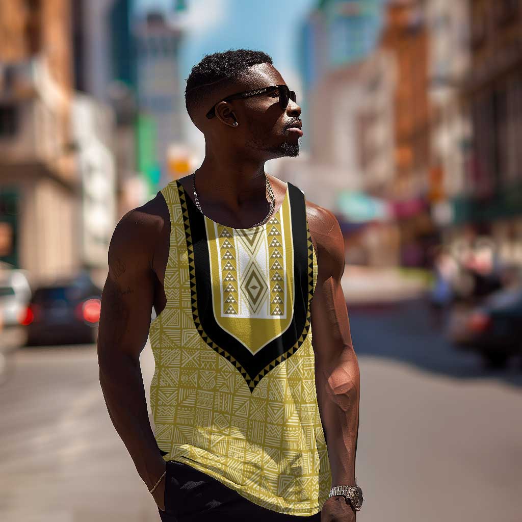 Personalized African Dashiki Men Tank Top - Mudcloth Style DT02
