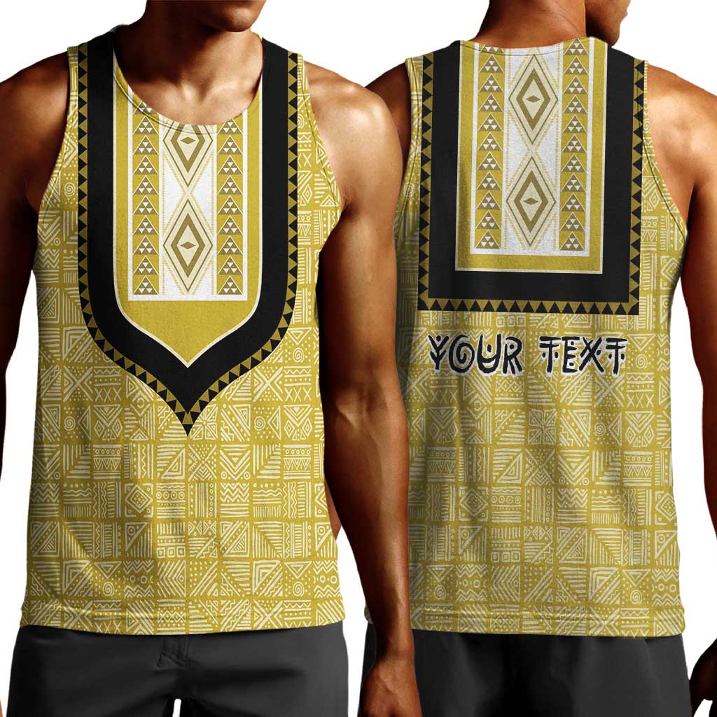 Personalized African Dashiki Men Tank Top - Mudcloth Style DT02