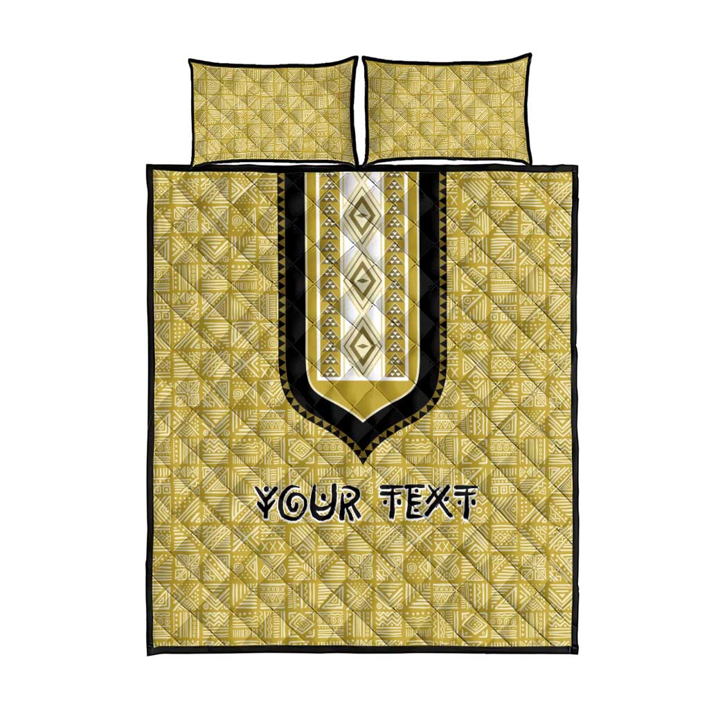 Personalized African Dashiki Quilt Bed Set - Mudcloth Style DT02