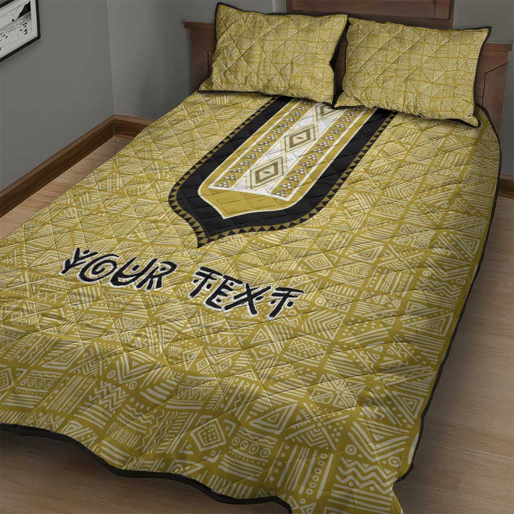 Personalized African Dashiki Quilt Bed Set - Mudcloth Style DT02