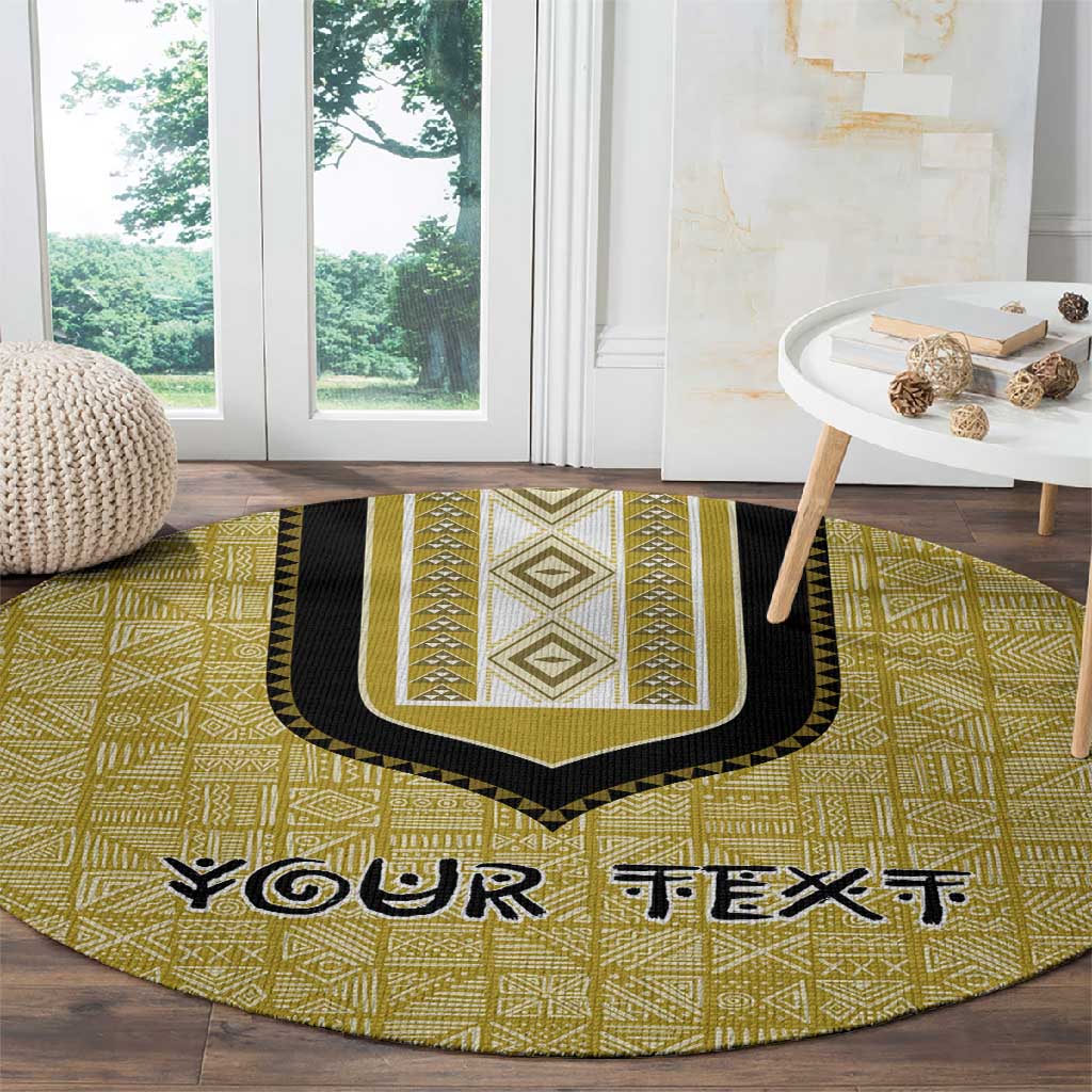 Personalized African Dashiki Round Carpet - Mudcloth Style DT02