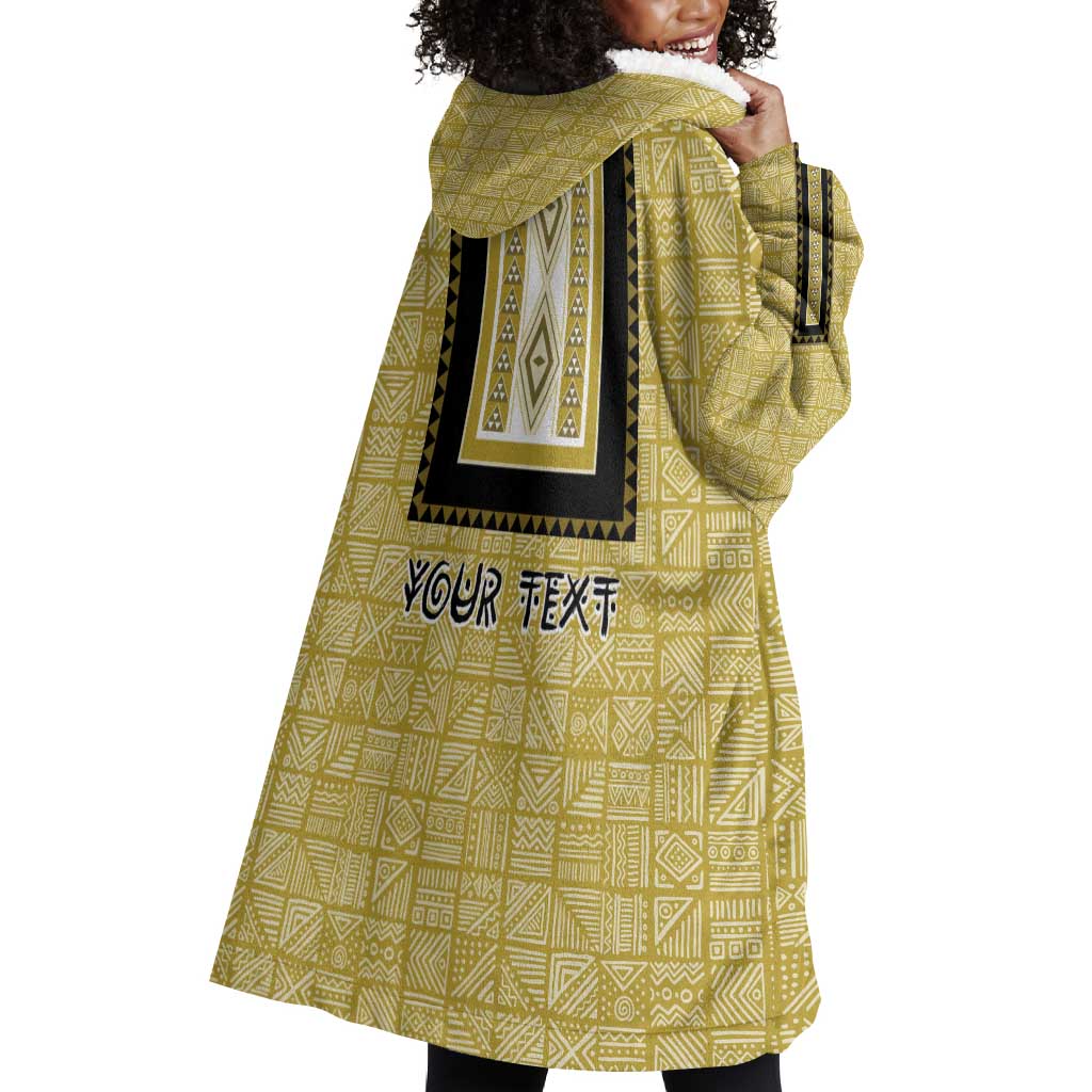 Personalized African Dashiki Wearable Blanket Hoodie - Mudcloth Style DT02