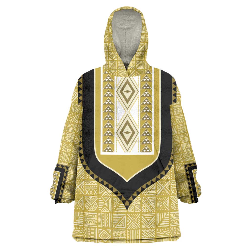 Personalized African Dashiki Wearable Blanket Hoodie - Mudcloth Style DT02