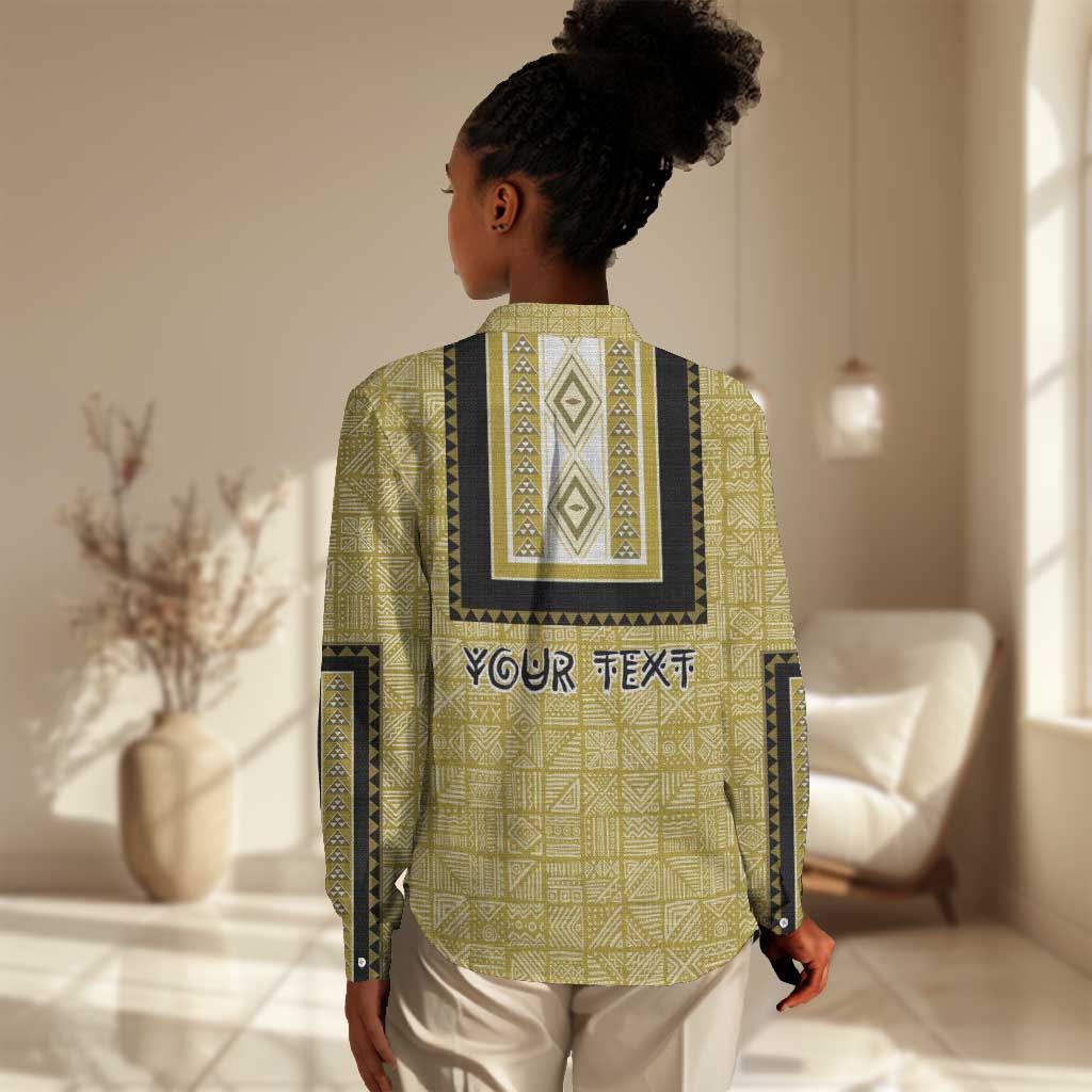 Personalized African Dashiki Women Casual Shirt - Mudcloth Style DT02