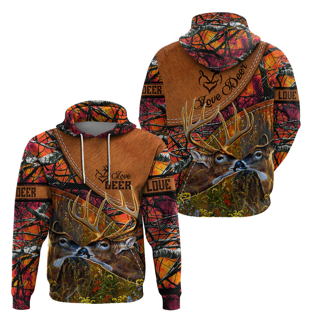 Love Deer Hoodie Deer Hunting Realtree Fire DT02