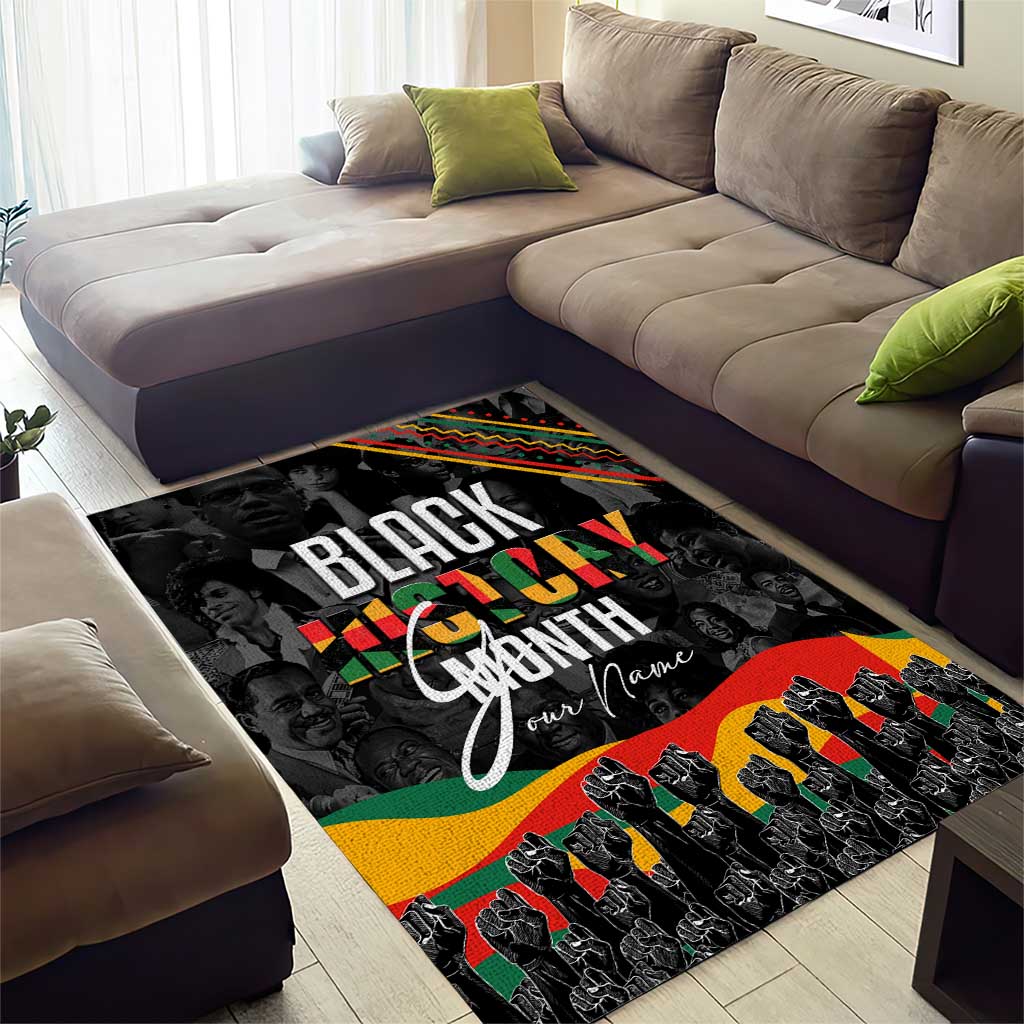 Personalized Black History Month Area Rug with African American Heroes DT02
