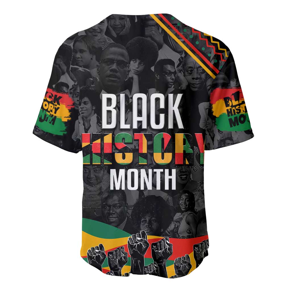 Personalized Black History Month Baseball Jersey with African American Heroes DT02