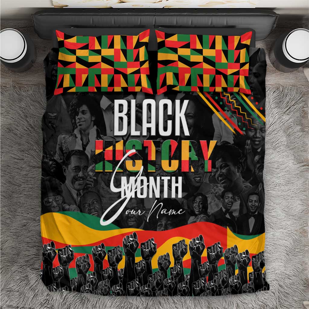 Personalized Black History Month Bedding Set with African American Heroes DT02