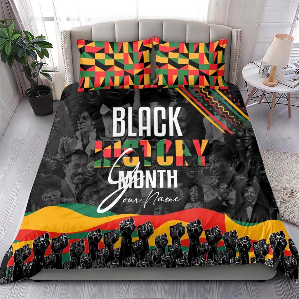 Personalized Black History Month Bedding Set with African American Heroes DT02
