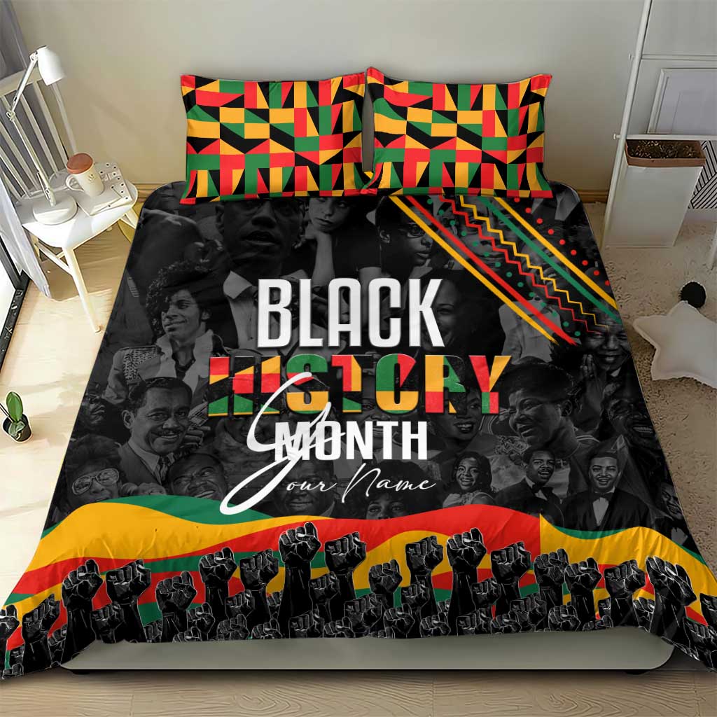 Personalized Black History Month Bedding Set with African American Heroes DT02
