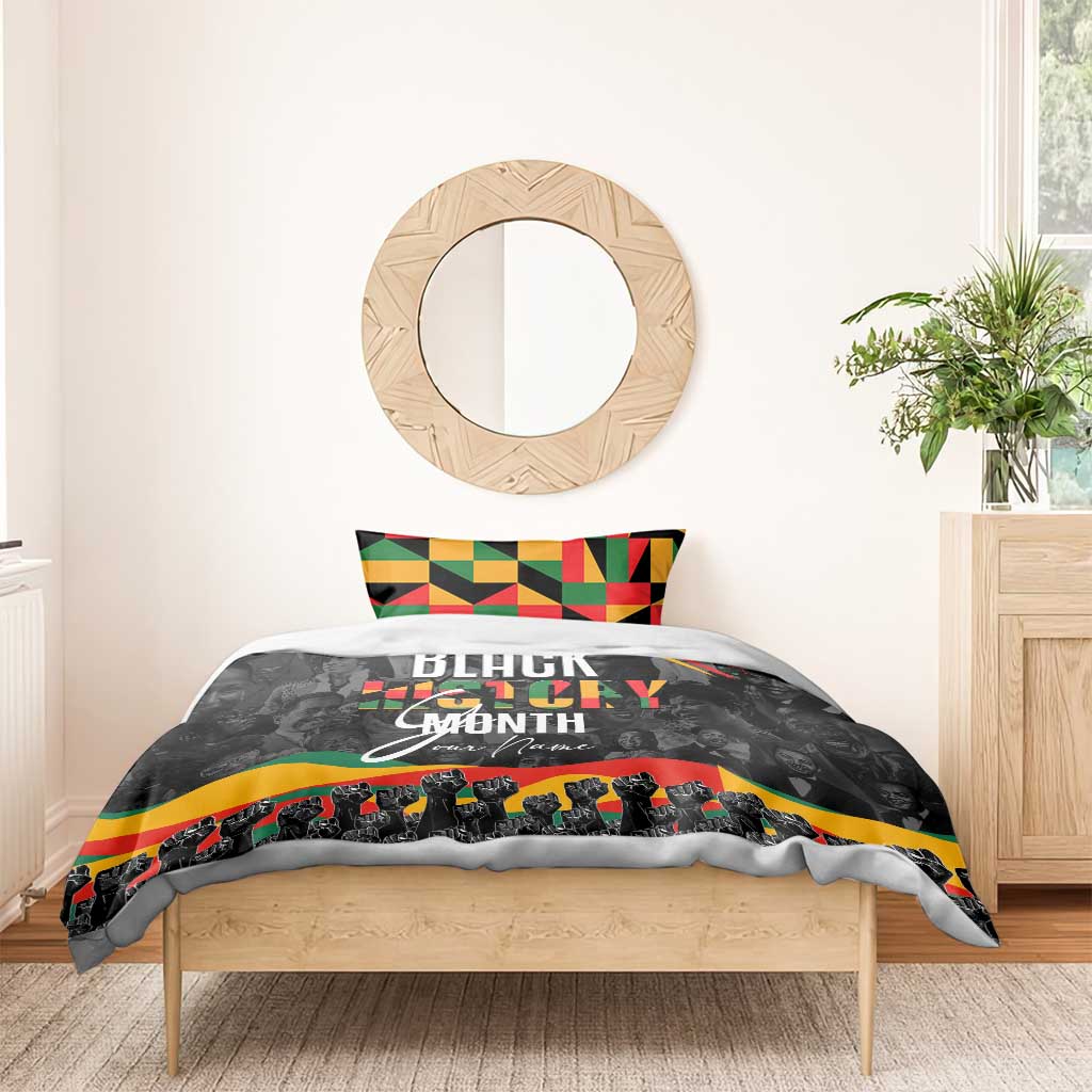 Personalized Black History Month Bedding Set with African American Heroes DT02