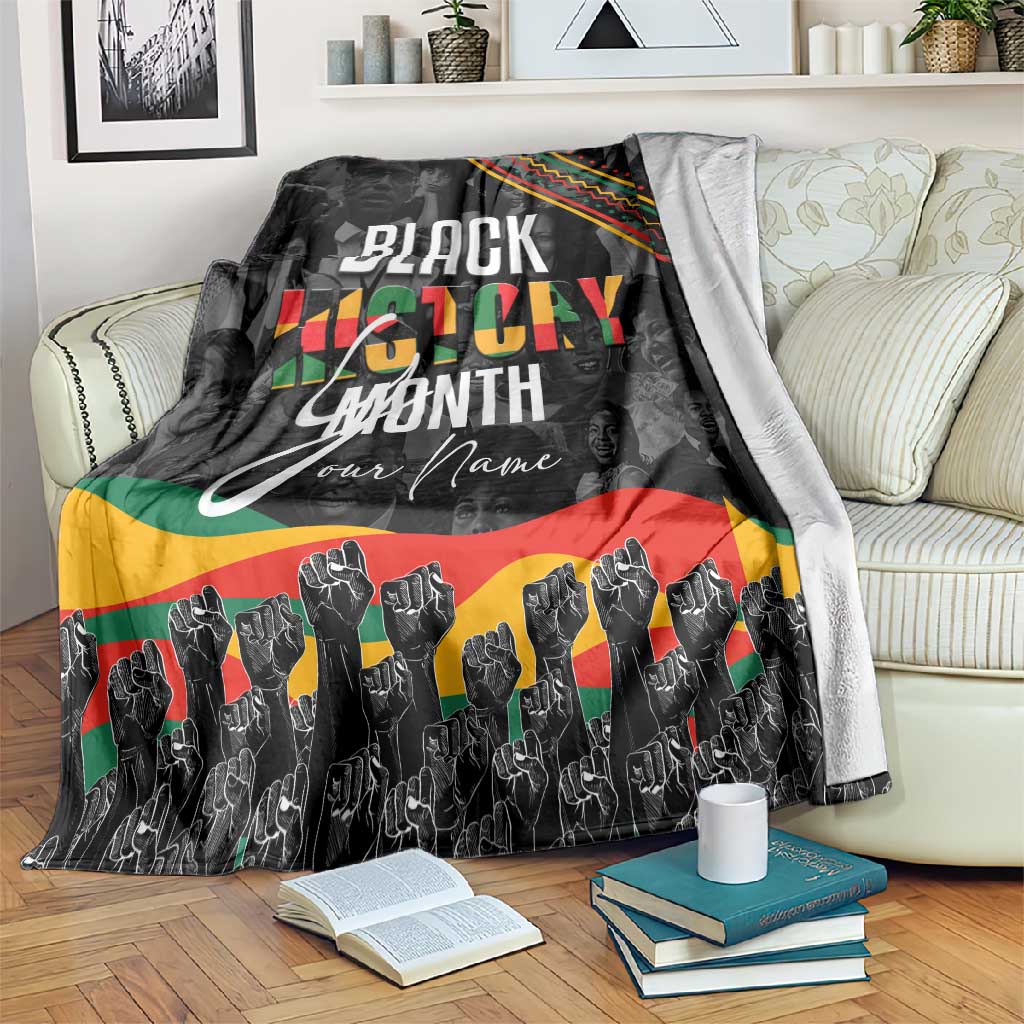 Personalized Black History Month Blanket with African American Heroes DT02