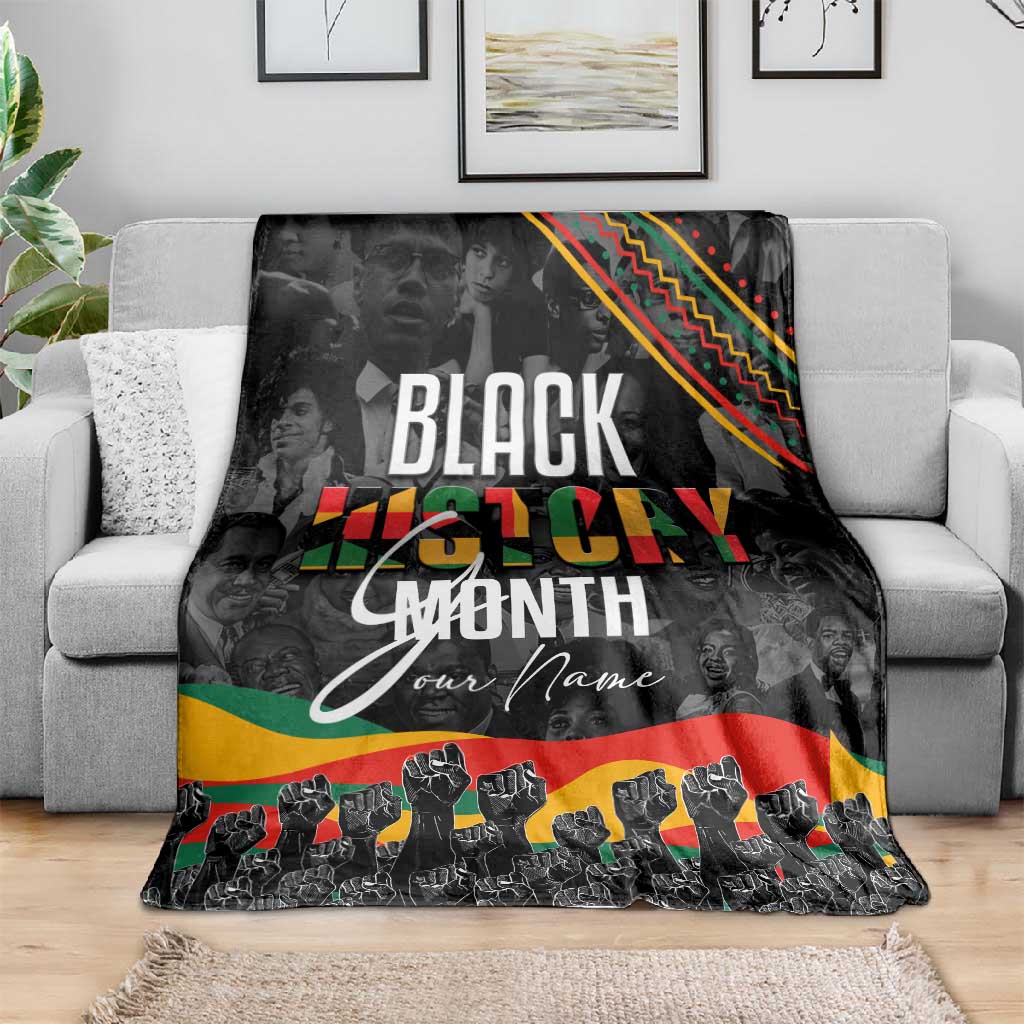 Personalized Black History Month Blanket with African American Heroes DT02