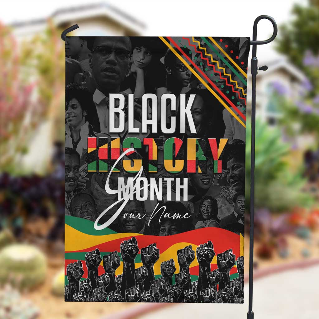 Personalized Black History Month Garden Flag with African American Heroes DT02