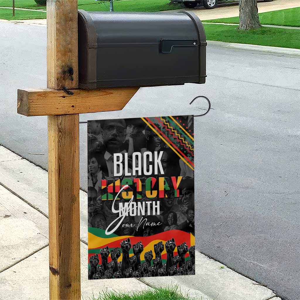 Personalized Black History Month Garden Flag with African American Heroes DT02