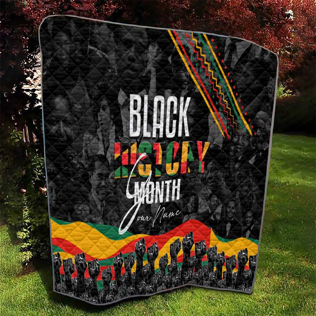 Personalized Black History Month Quilt with African American Heroes DT02
