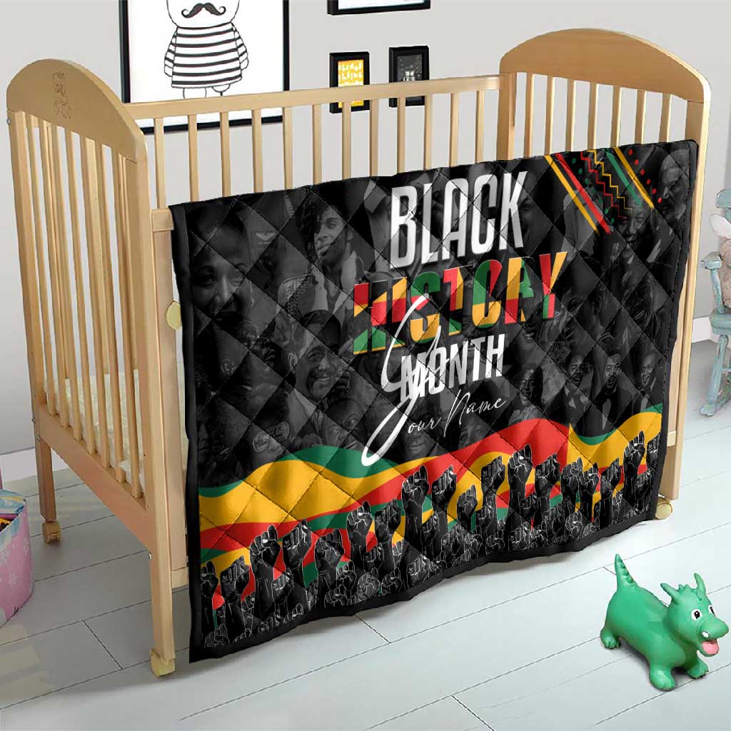 Personalized Black History Month Quilt with African American Heroes DT02
