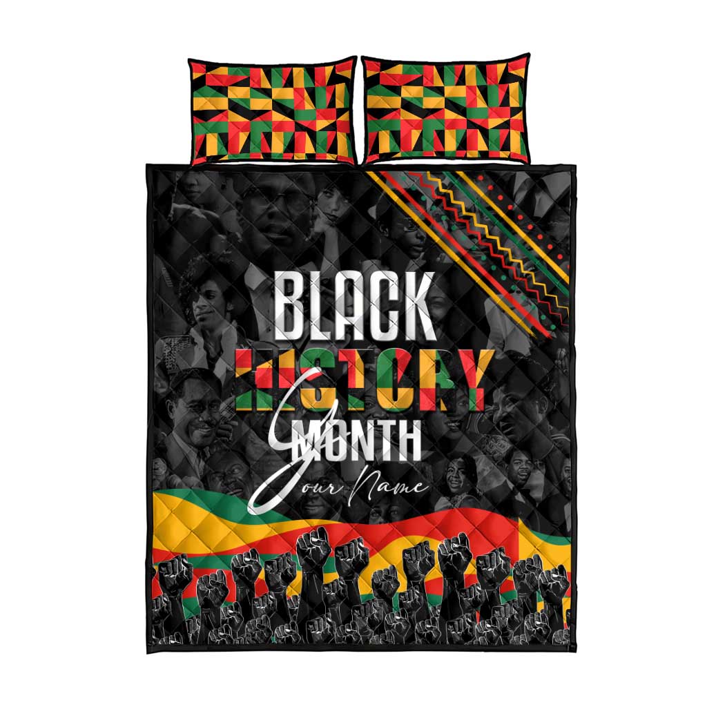 Personalized Black History Month Quilt Bed Set with African American Heroes DT02
