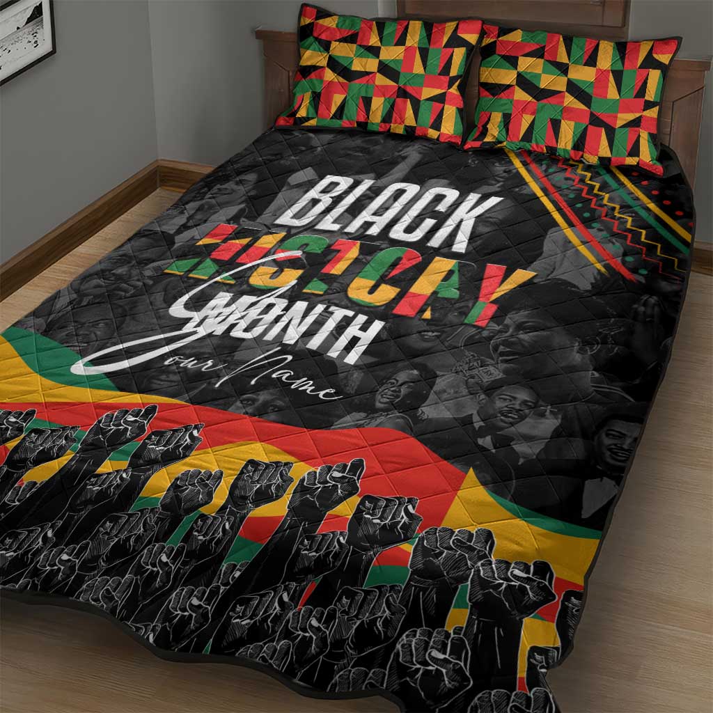 Personalized Black History Month Quilt Bed Set with African American Heroes DT02