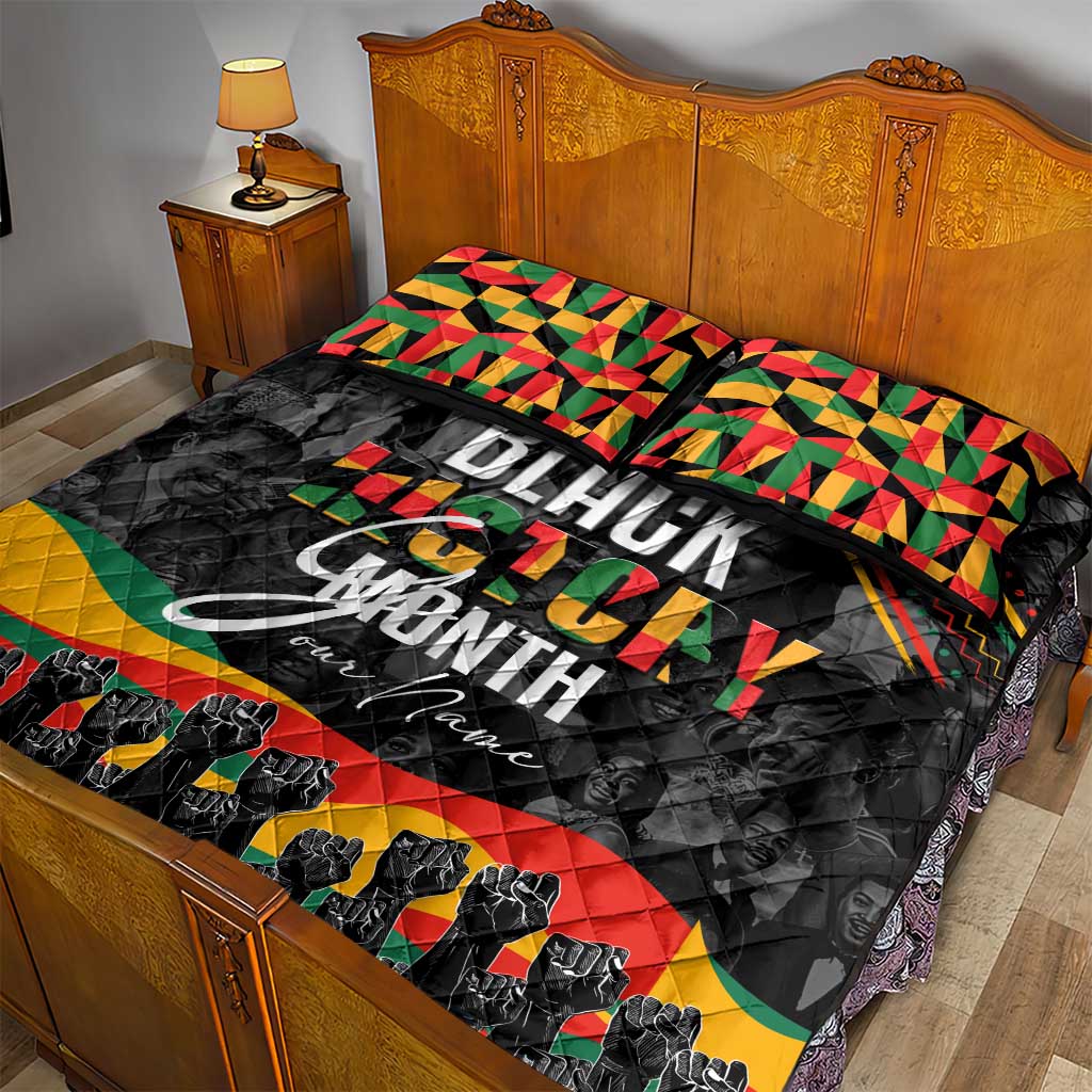Personalized Black History Month Quilt Bed Set with African American Heroes DT02