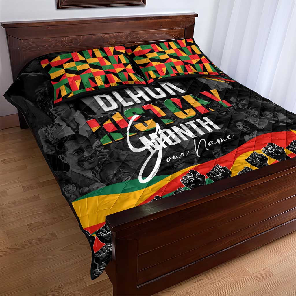 Personalized Black History Month Quilt Bed Set with African American Heroes DT02