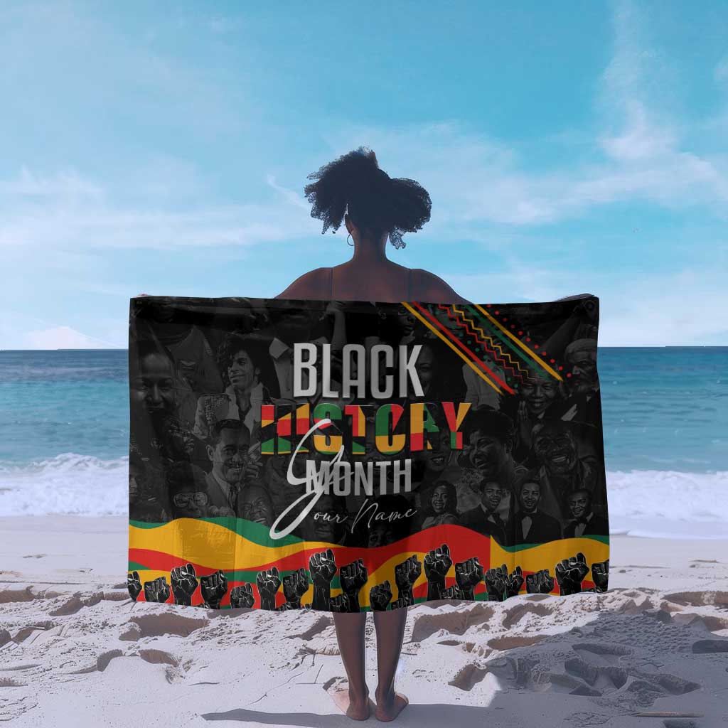 Personalized Black History Month Sarong with African American Heroes DT02