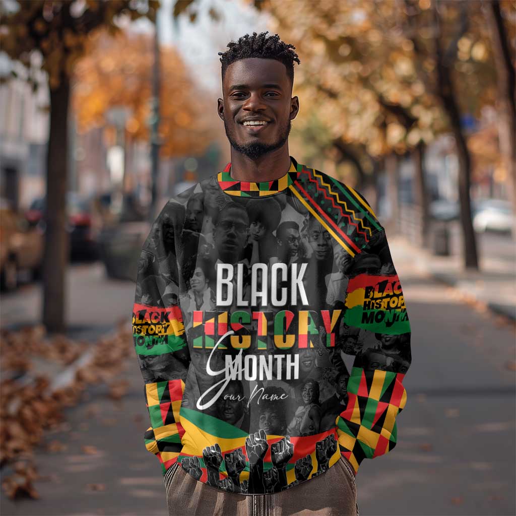 Personalized Black History Month Sweatshirt with African American Heroes DT02