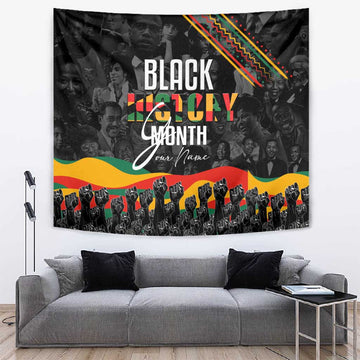 Personalized Black History Month Tapestry with African American Heroes DT02