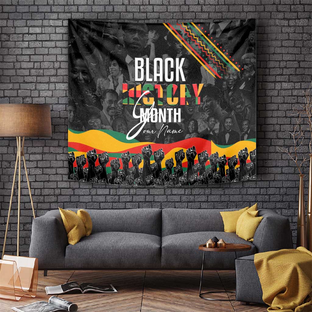 Personalized Black History Month Tapestry with African American Heroes DT02