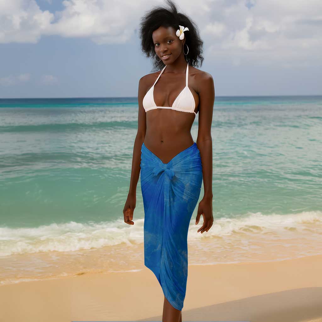 Personalized Egyptian Pharaoh Sarong with Mandala and Eye of Horus in Blue DT02