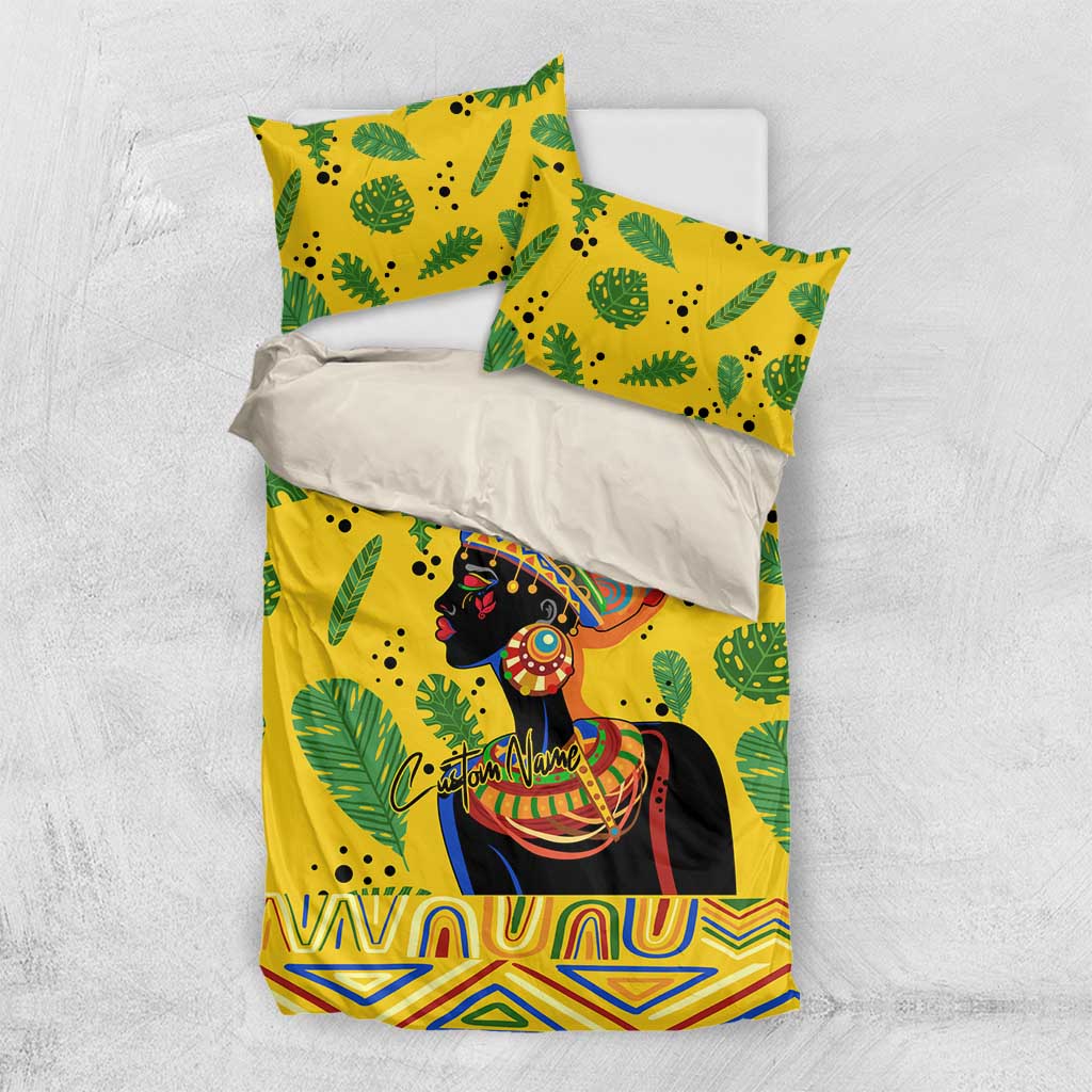 Personalized African Woman Bedding Set Tropical Style DT02