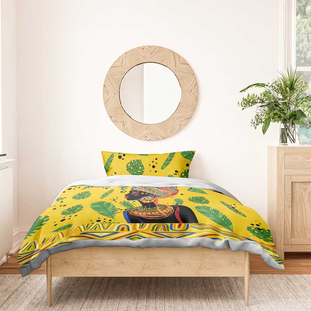 Personalized African Woman Bedding Set Tropical Style DT02
