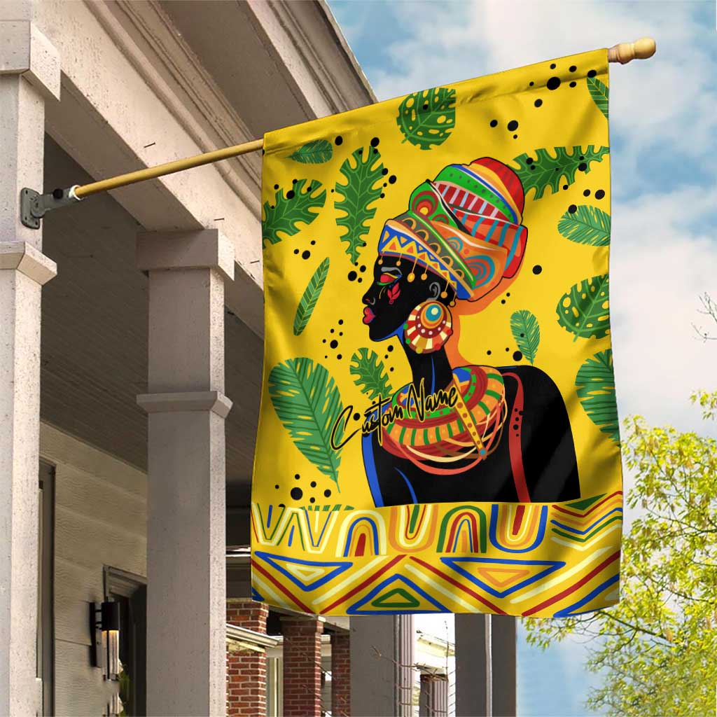 Personalized African Woman Garden Flag Tropical Style DT02