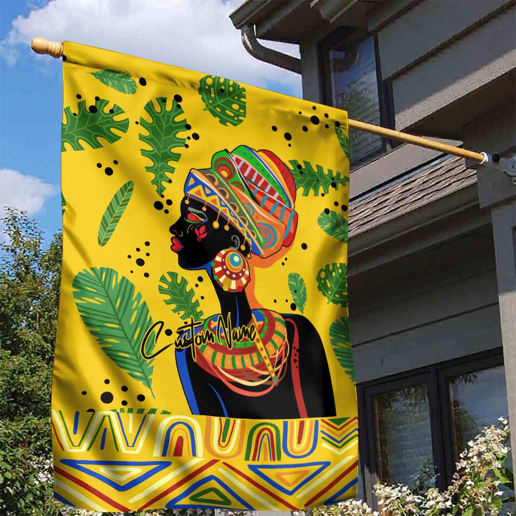 Personalized African Woman Garden Flag Tropical Style DT02